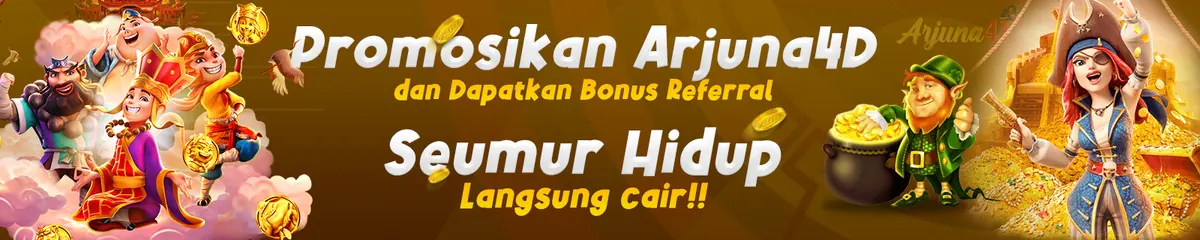 Banner bonus dan promosi terbaru Arjuna4d